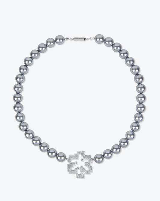 SILVER PEARL NECKLACE